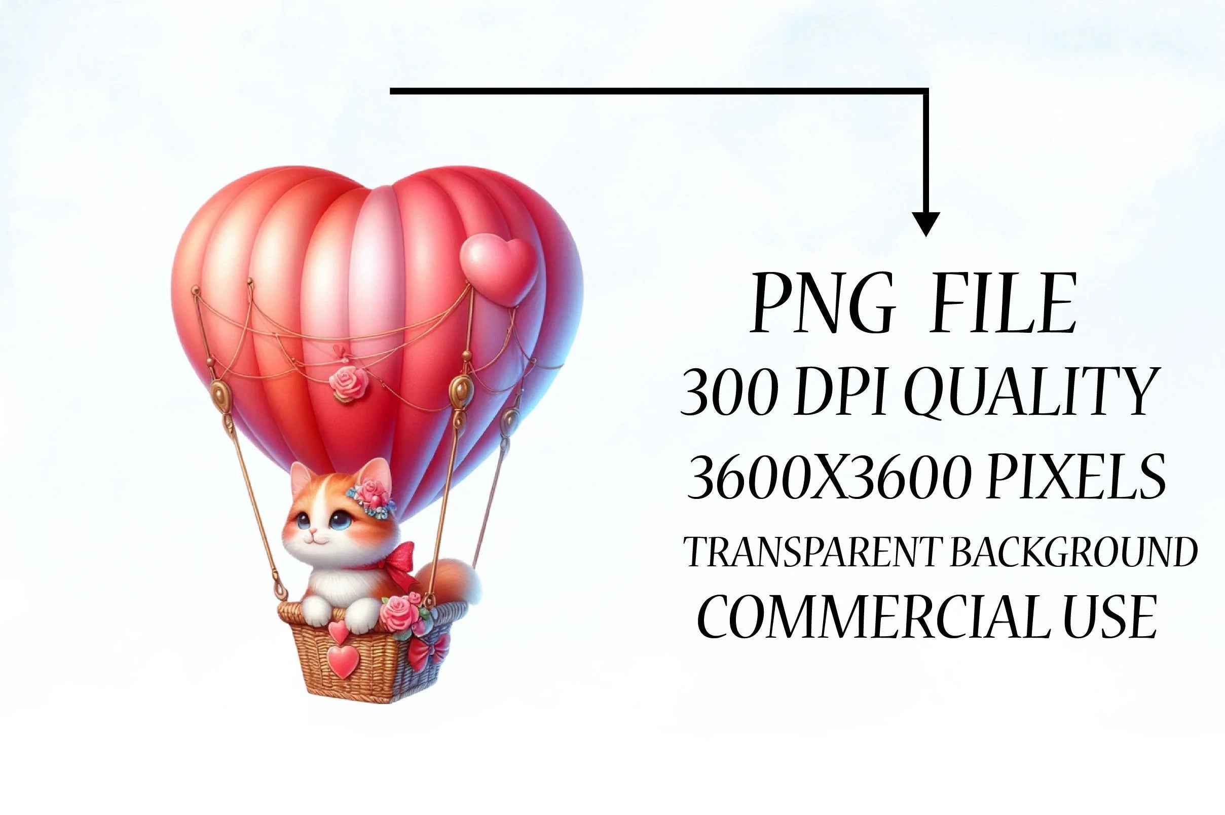 Valentine's Hot Air Balloon Animals Clipart Bundle - CraftNest - Digital Crafting and Art