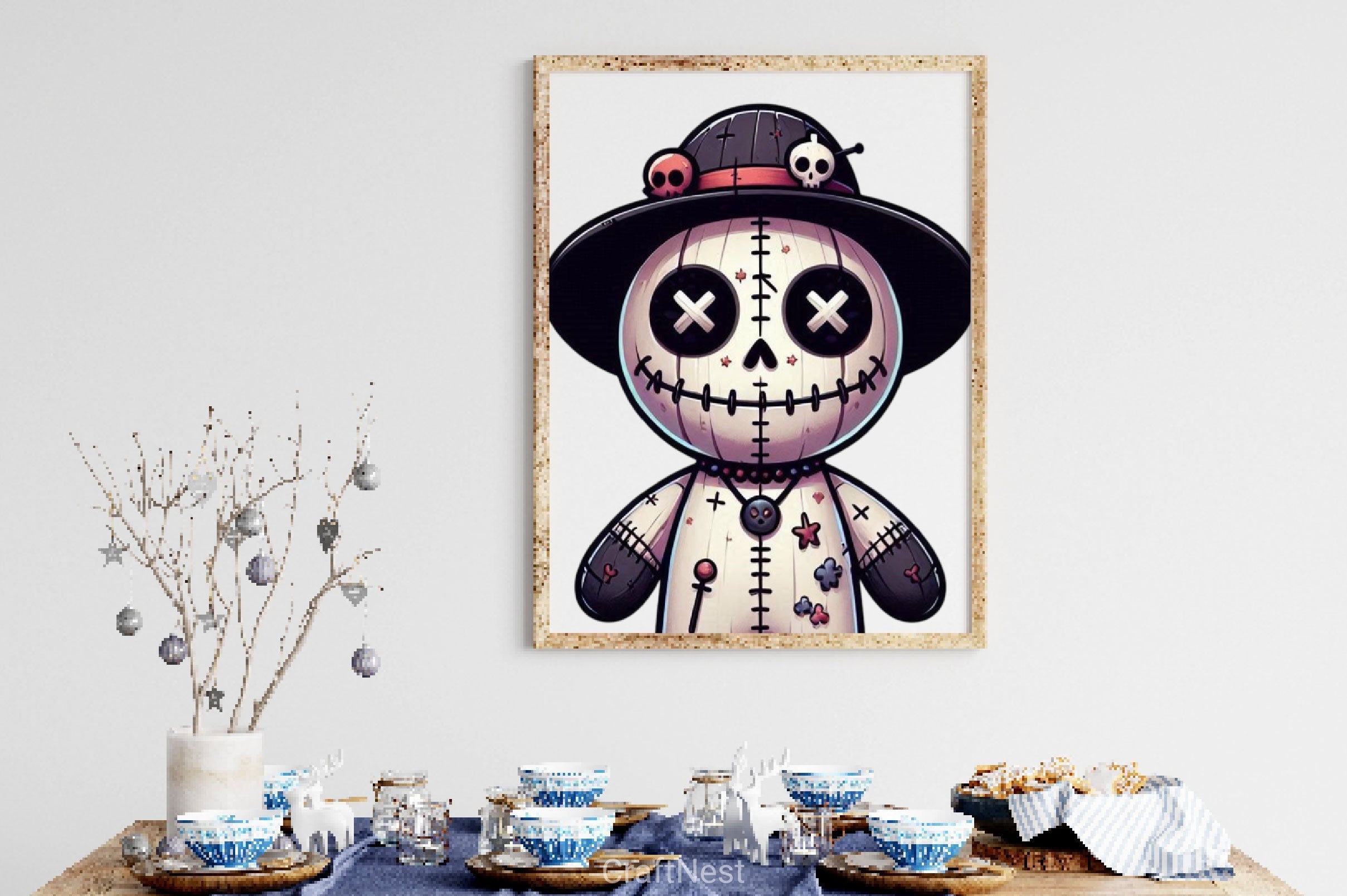 Halloween Gothic Voodoo Doll Clipart Bundle 6