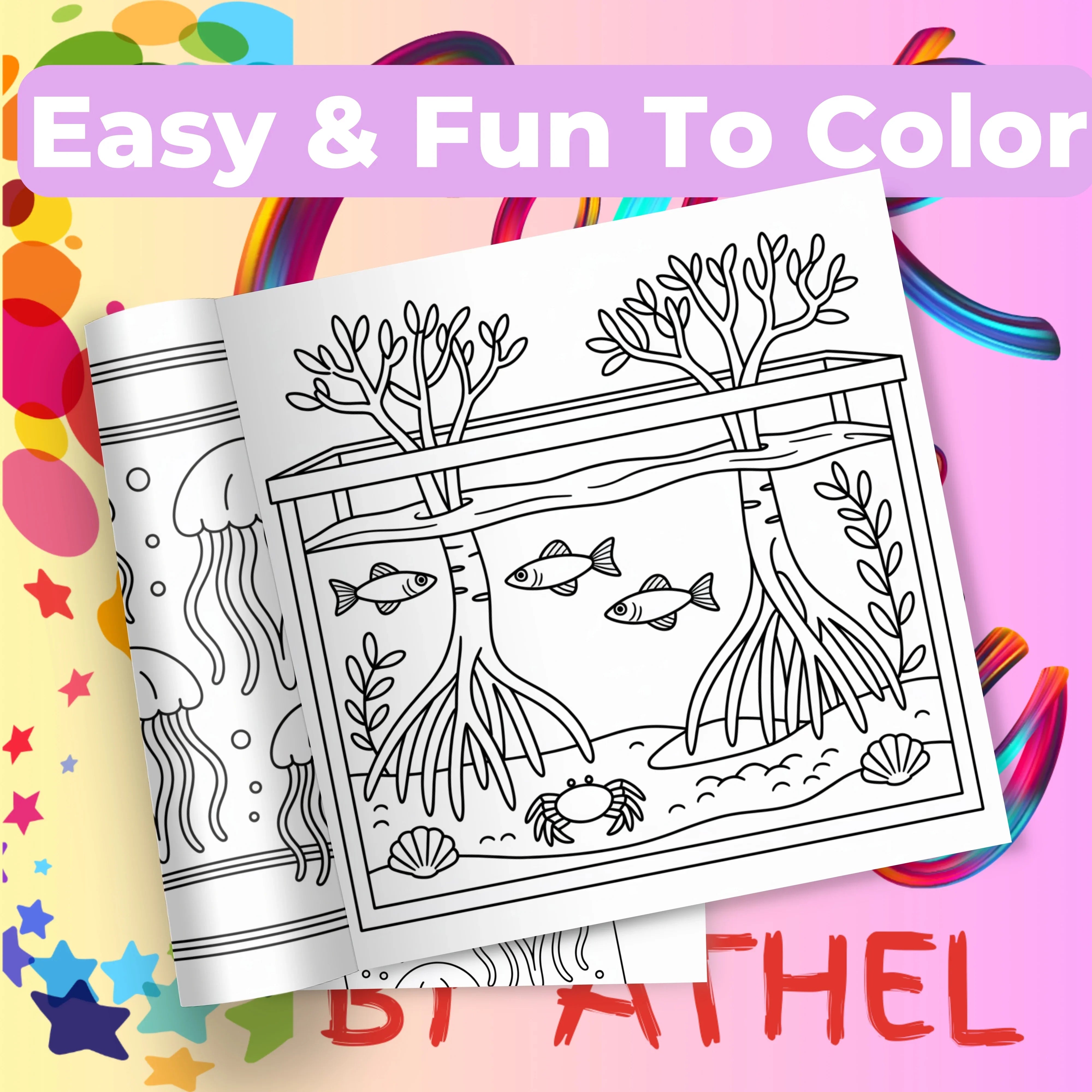 Aquarium Coloring Book Bundle - CraftNest - Digital Crafting and Art