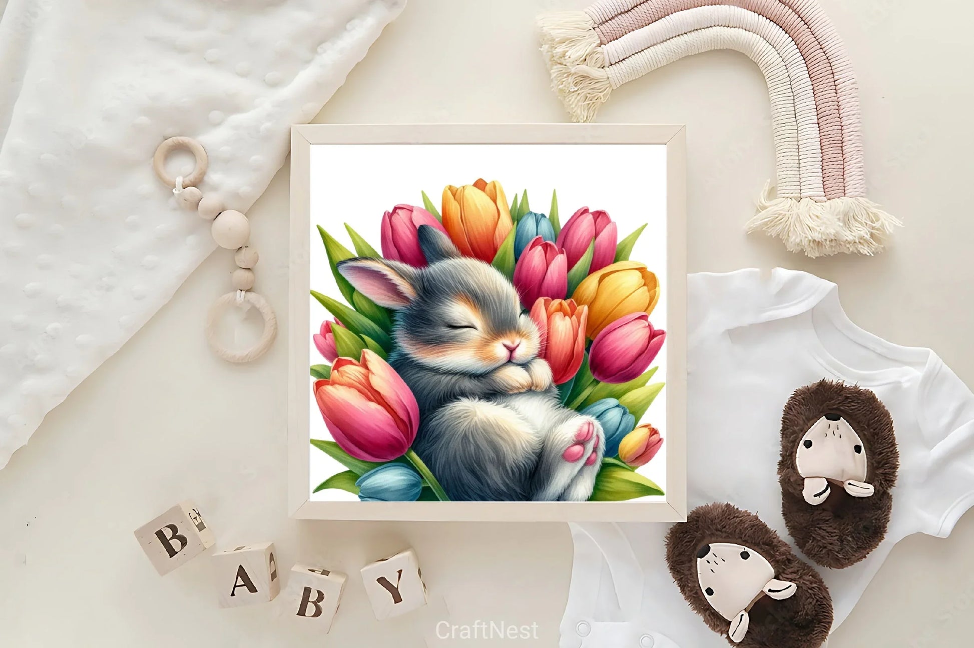 Sleeping Bunny Clipart Bundle - CraftNest - Digital Crafting and Art