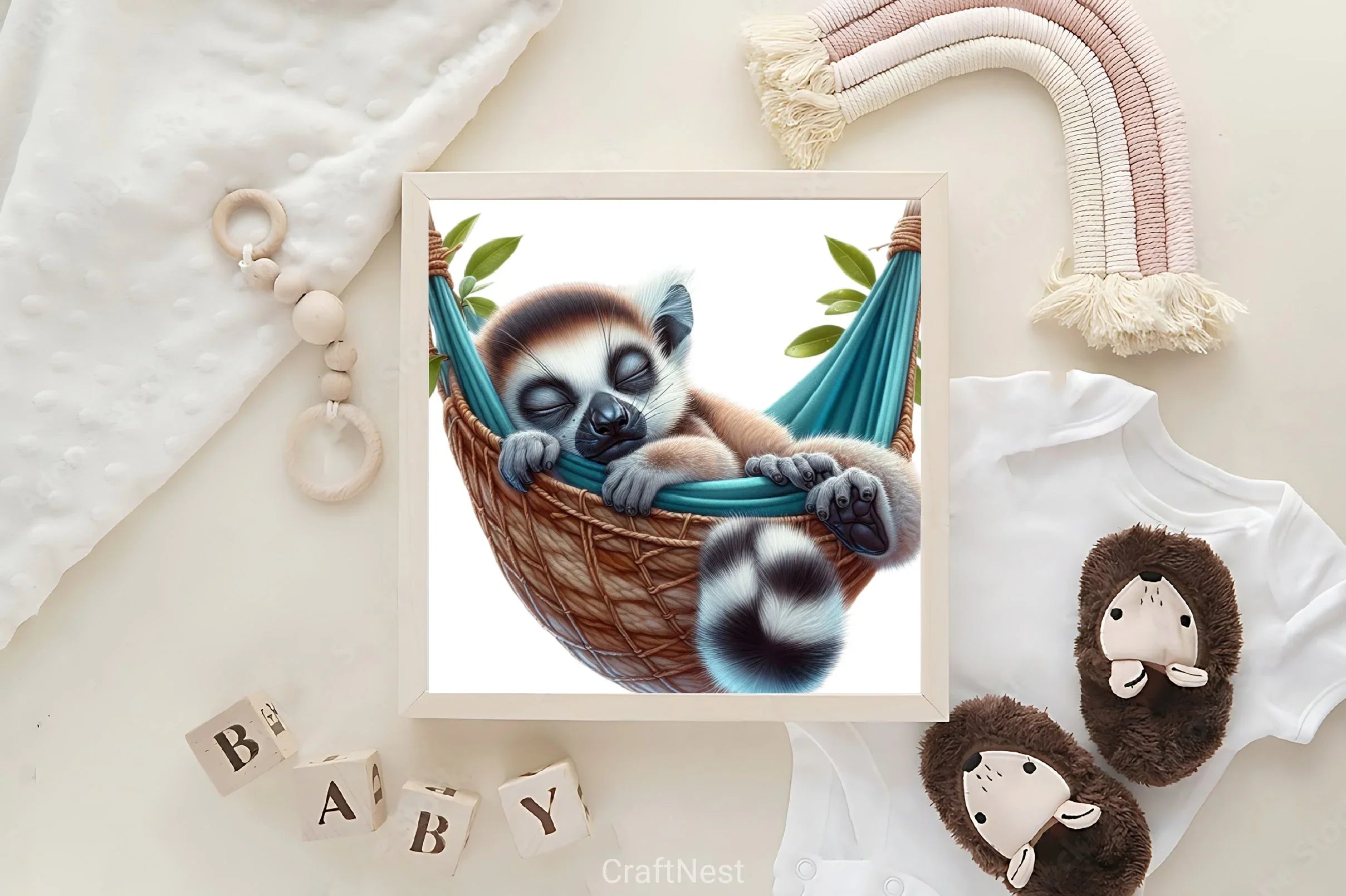 Sleeping Animal Hammock Clipart Bundle - CraftNest - Digital Crafting and Art