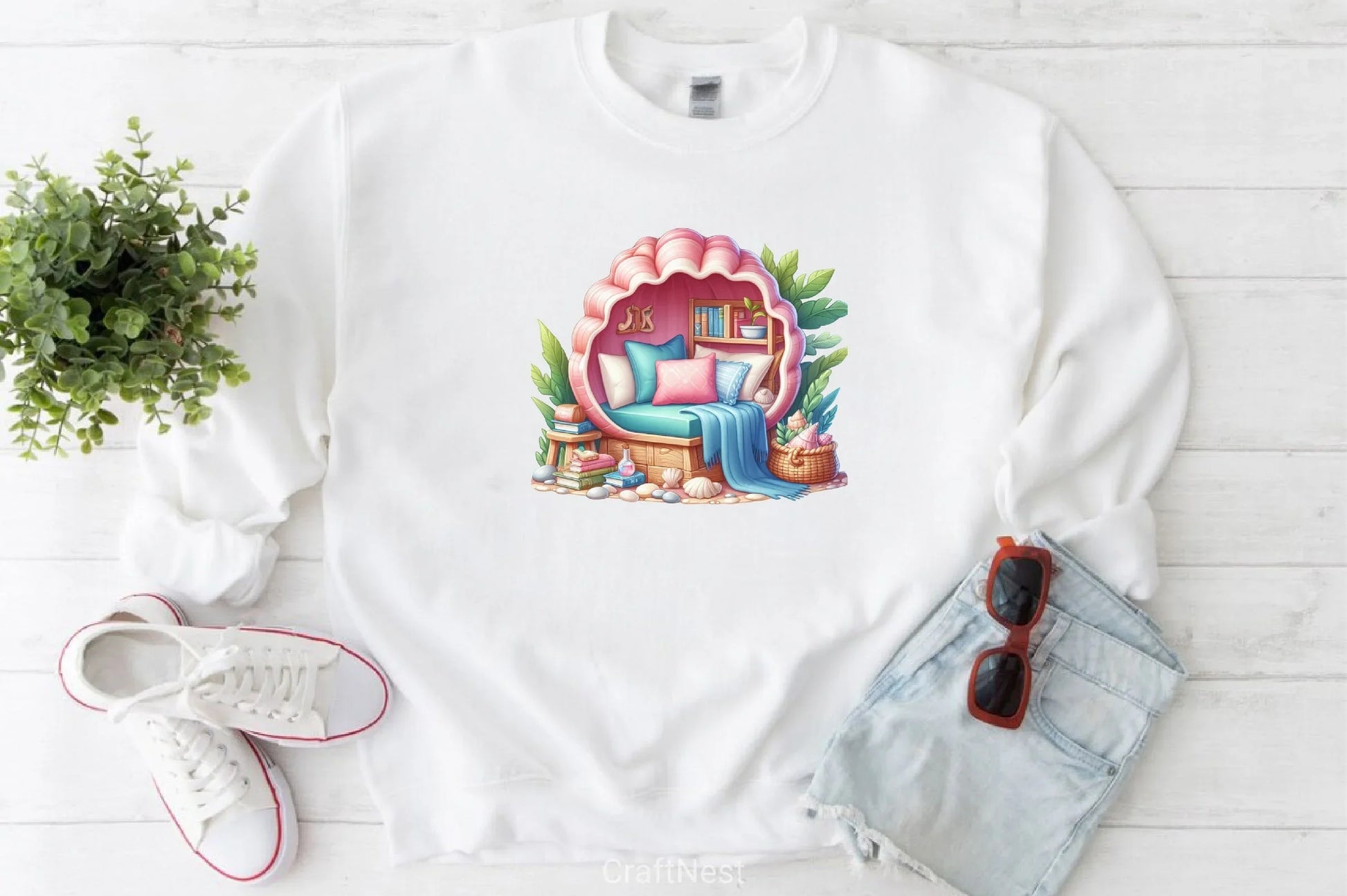 Cozy Seashell Clipart Bundle - CraftNest - Digital Crafting and Art