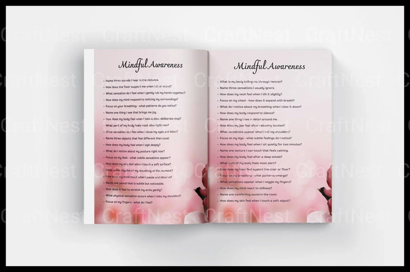 Anxiety Relief Prompts Book for Stress Reduction - CraftNest - Digital Crafting and Art