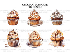 Chocolate Cupcakes Clipart - CraftNest