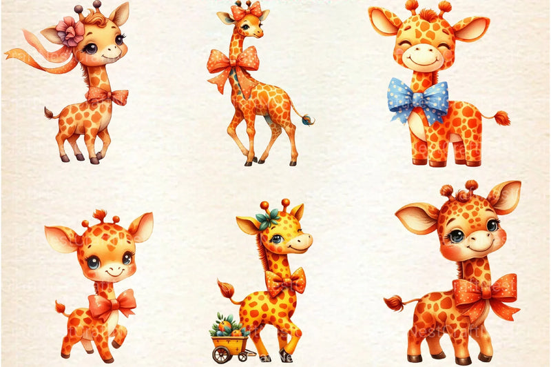 Valentine's Day Giraffe Clipart Bundle - CraftNest - Digital Crafting and Art