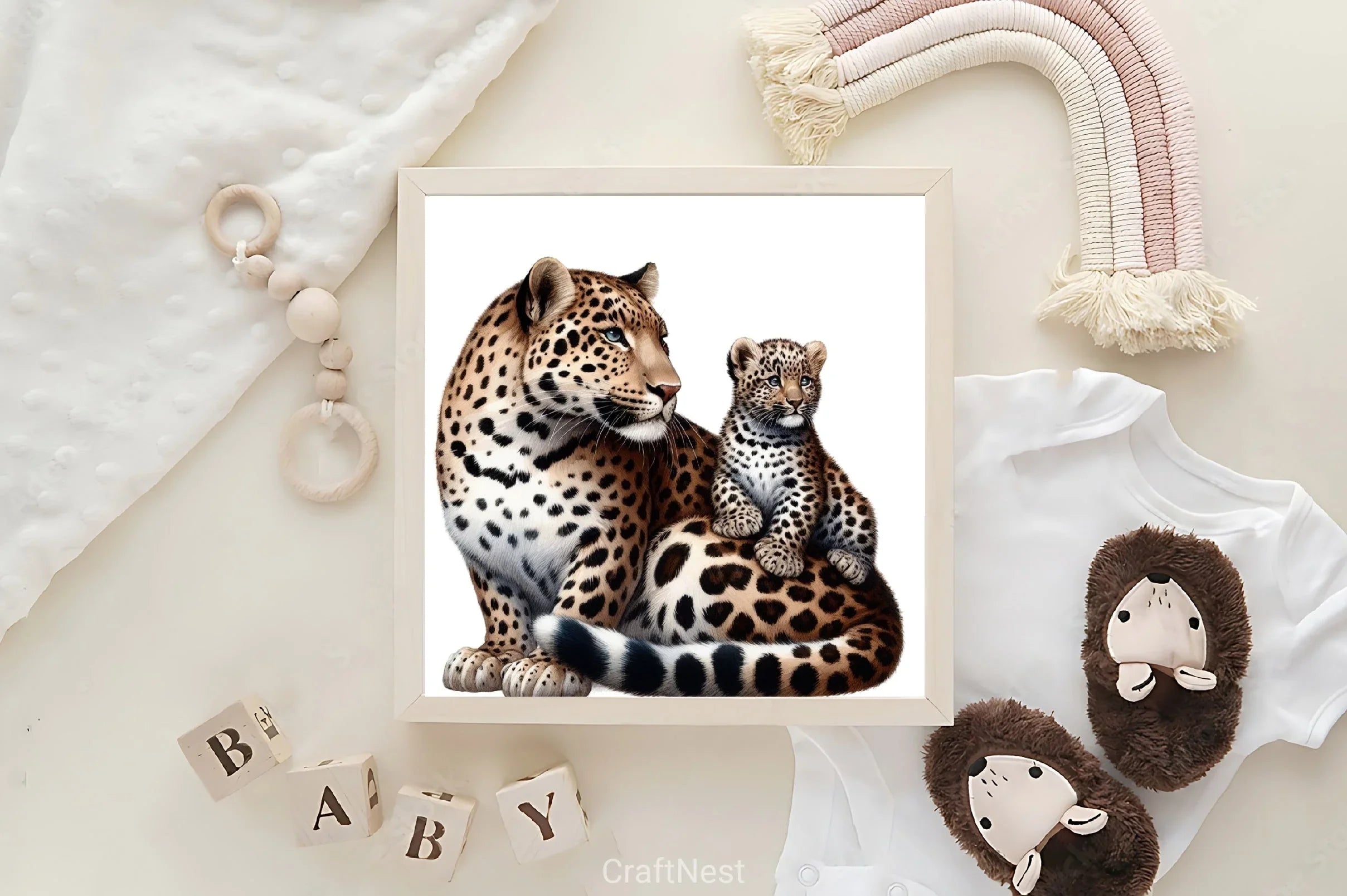 Leopard Mom & Baby Clipart Bundle - CraftNest - Digital Crafting and Art