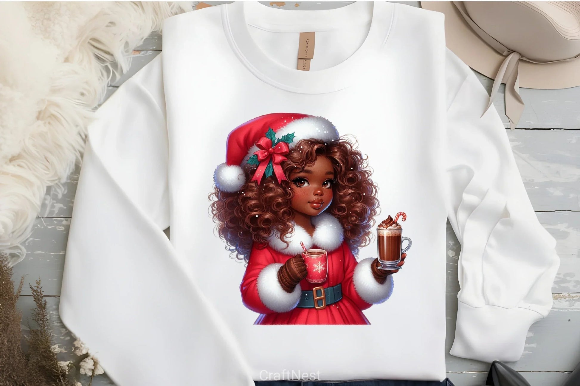 Christmas Black Girl Clipart Bundle 2 - CraftNest - Digital Crafting and Art