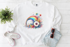 Rainbow Daisy Flower Clipart Bundle - CraftNest - Digital Crafting and Art