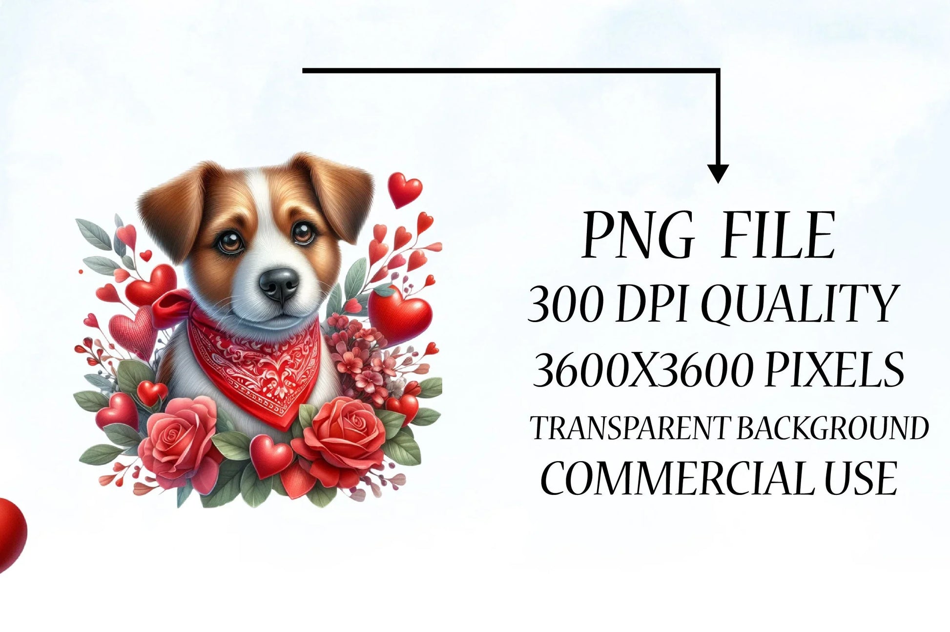 Valentine's Dog Bandana Clipart Bundle - CraftNest - Digital Crafting and Art
