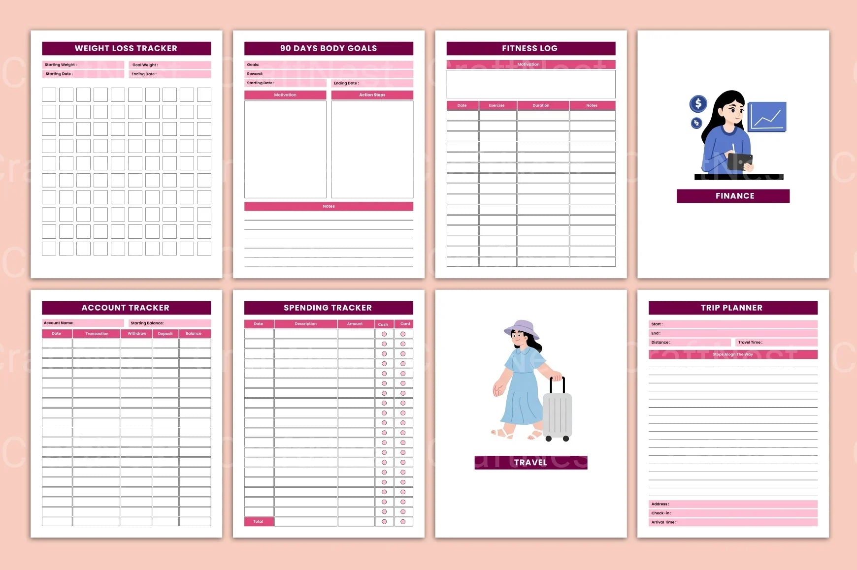 That Girl Life Organizer: Streamline Your Daily Routine - CraftNest - Digital Crafting and Art