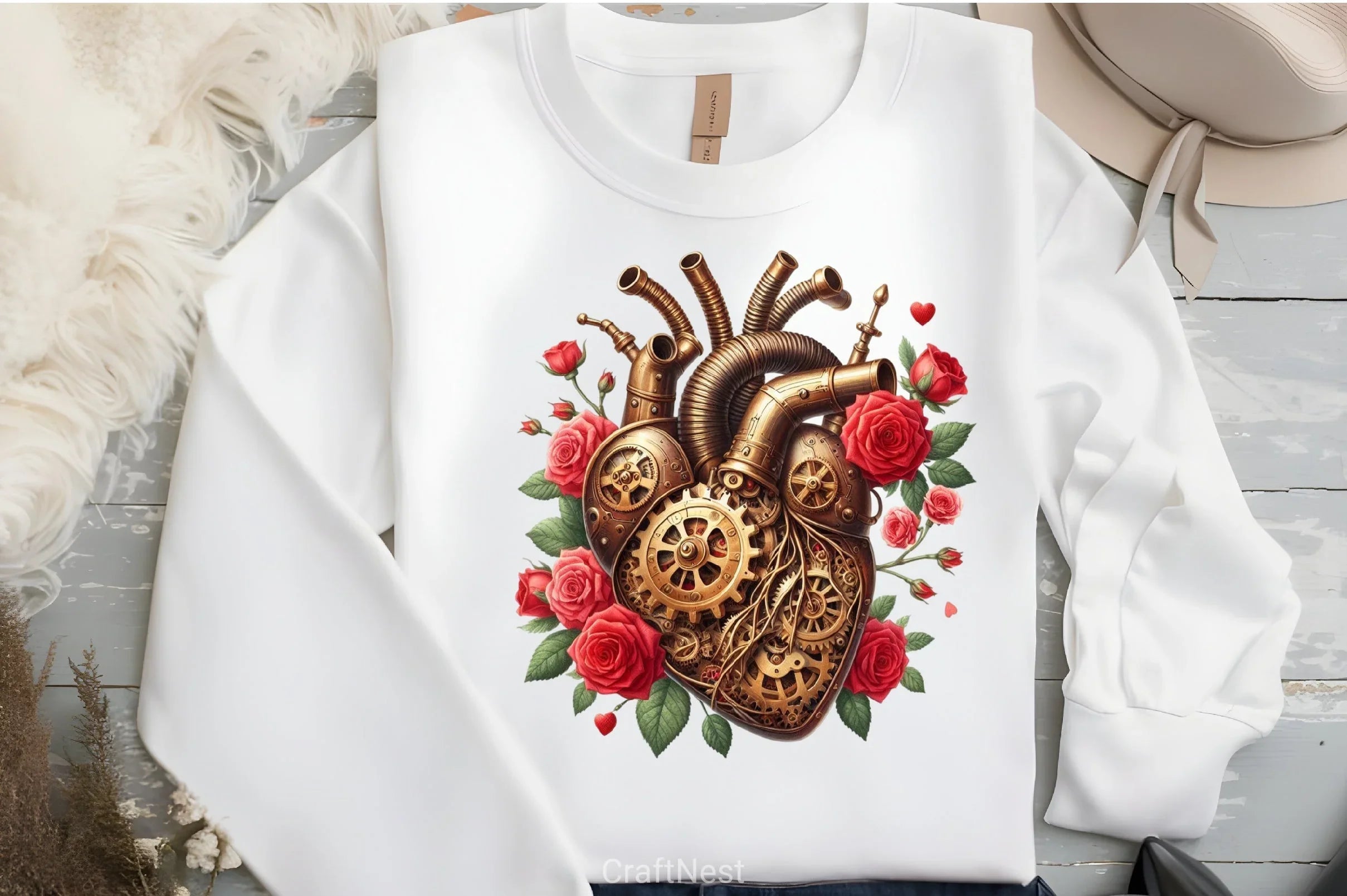 Valentine Steampunk Heart Clipart Bundle - CraftNest - Digital Crafting and Art