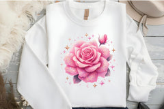 Pink Glitter Roses Clipart Bundle - CraftNest - Digital Crafting and Art