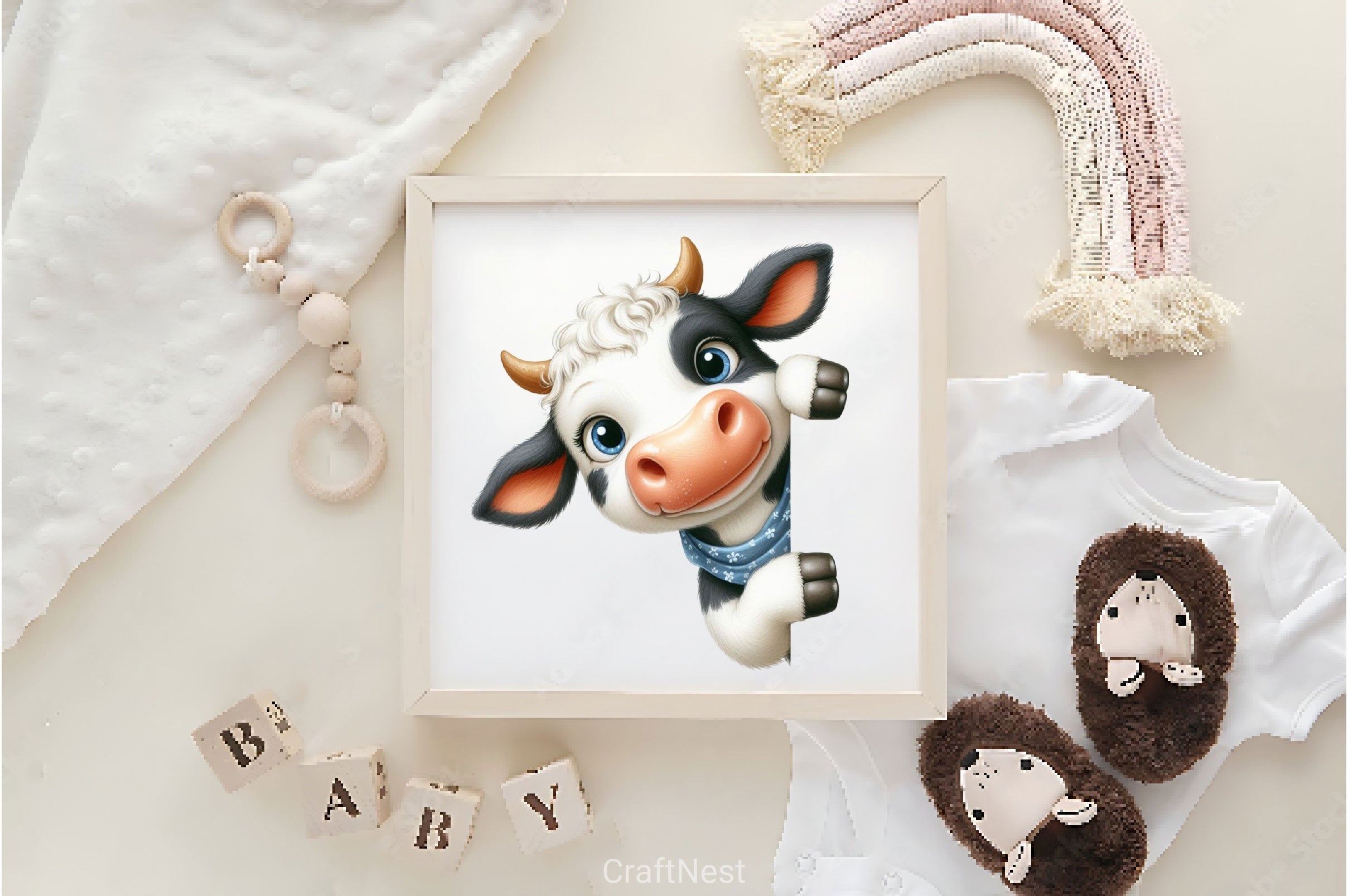 Animals Peeking Around Corner Clipart Bundle 2