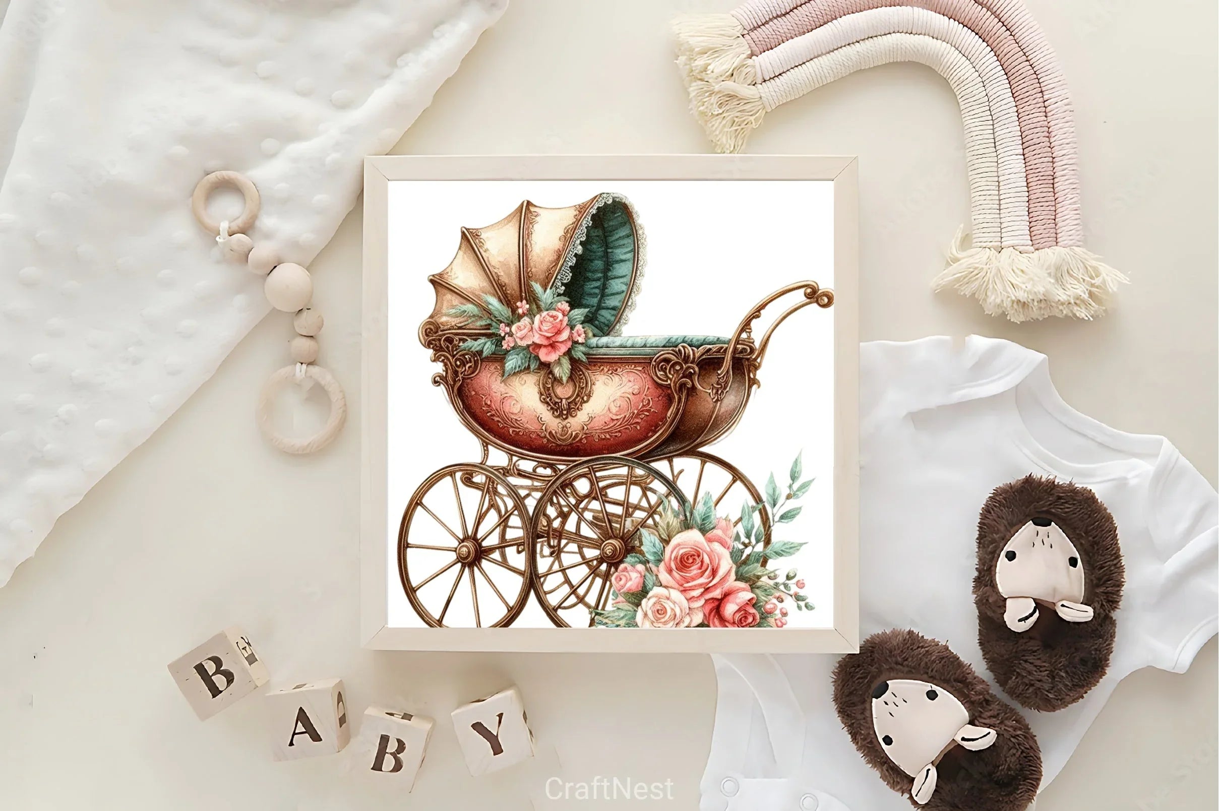Luxurious Bassinet Clipart Bundle - CraftNest - Digital Crafting and Art