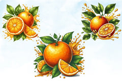 Quarter Orange Clipart Bundle - CraftNest - Digital Crafting and Art