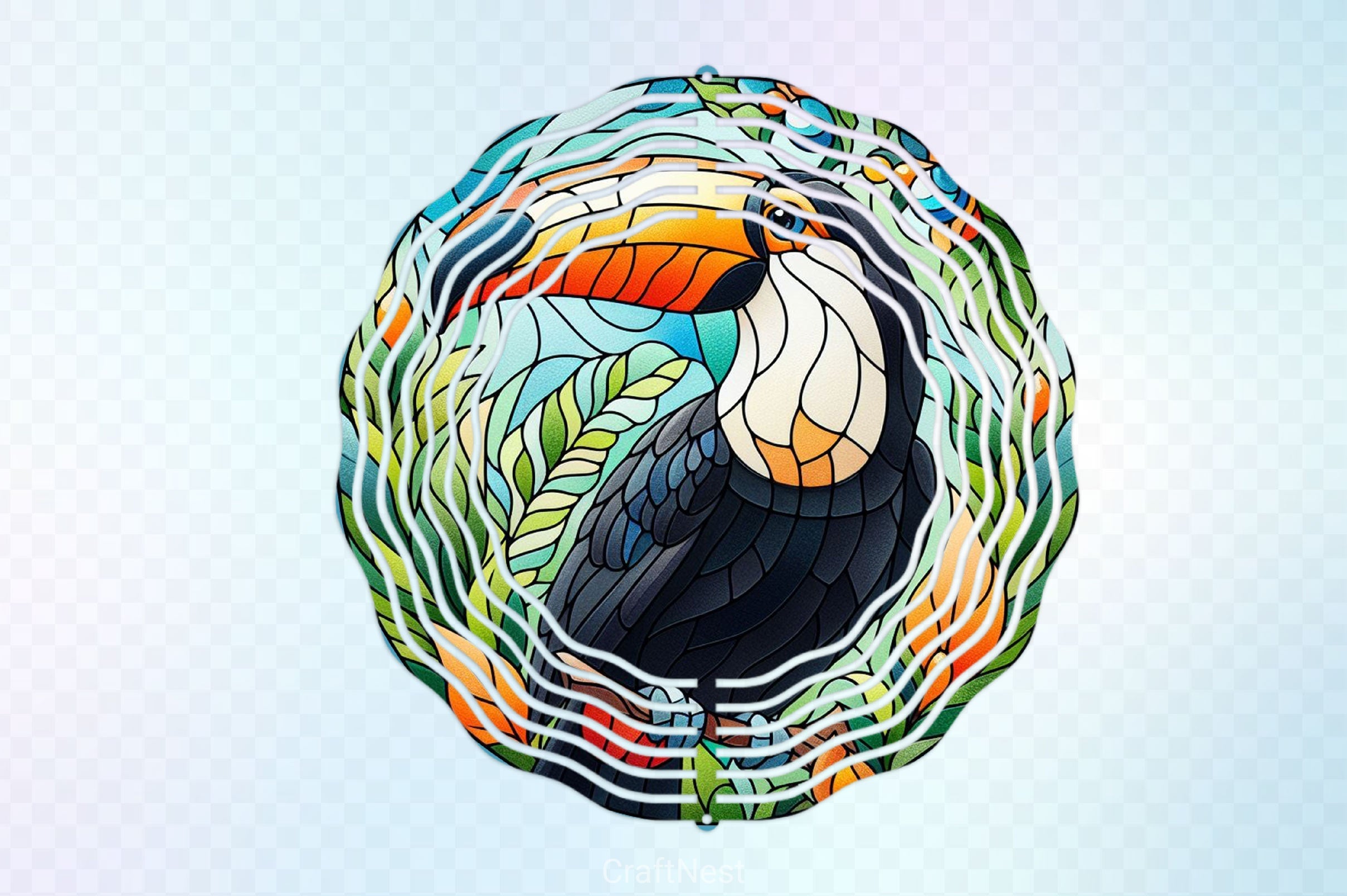 Toucan Bird Stained Glass Clipart Bundle