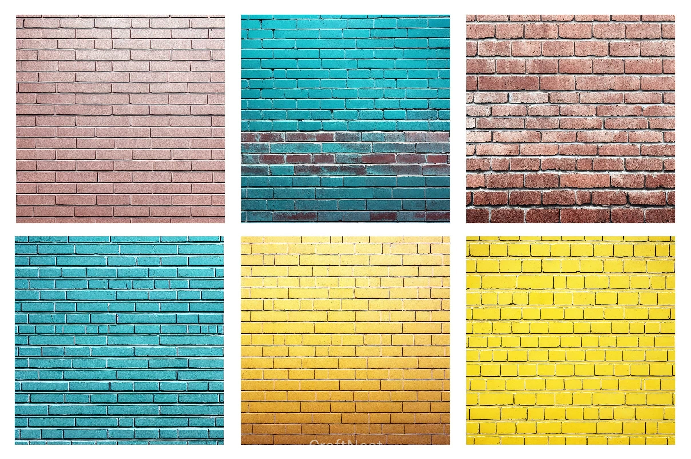 Brick Wall Background Clipart Bundle