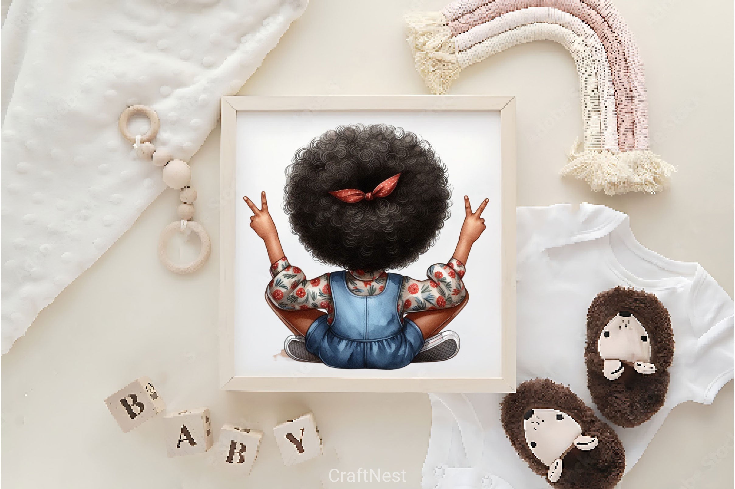 Cute Afro Girl Clipart Bundle 2