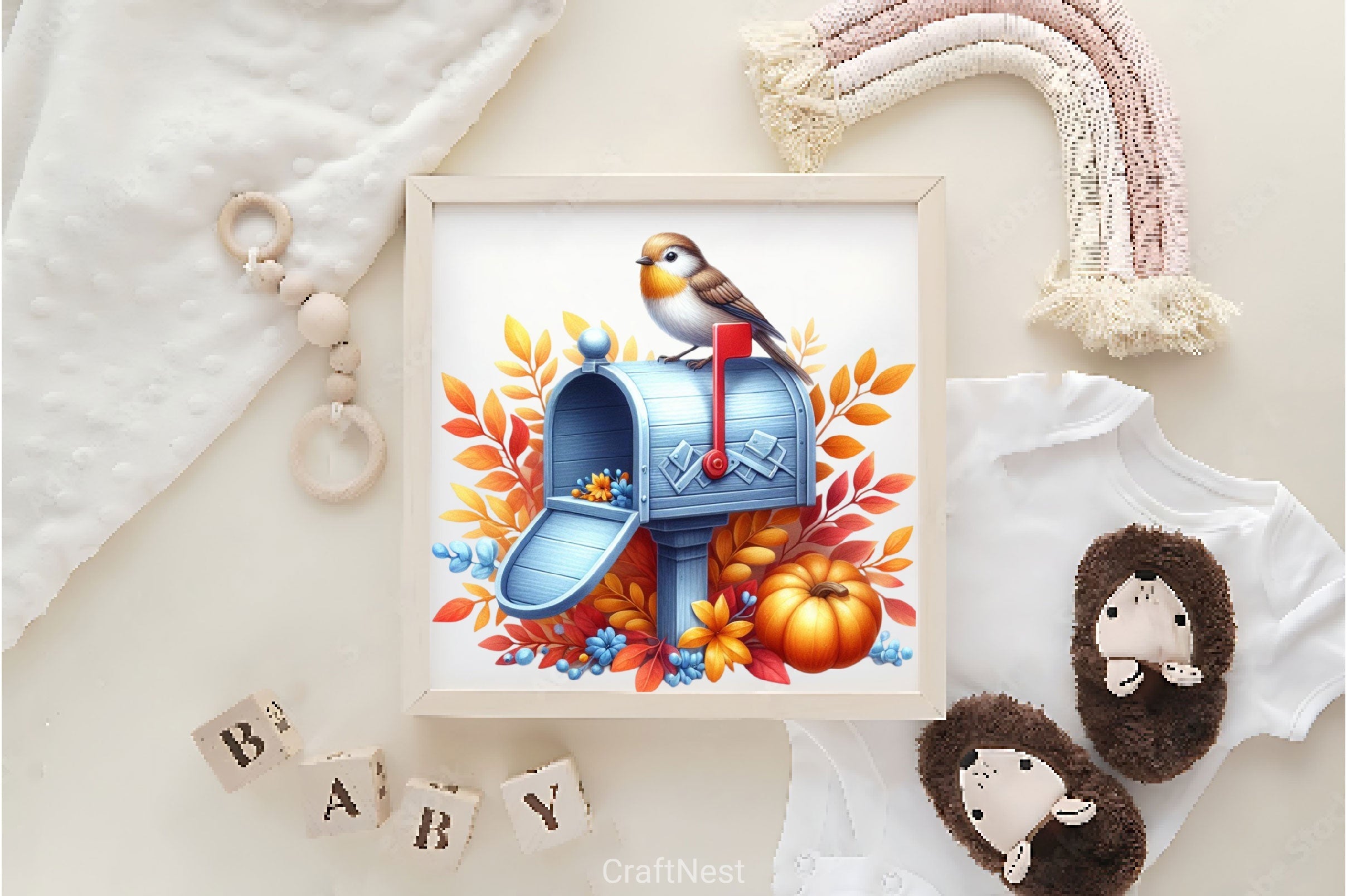Autumn Mailbox Clipart Bundle
