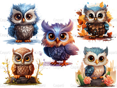 Cute Owls Clipart - CraftNest