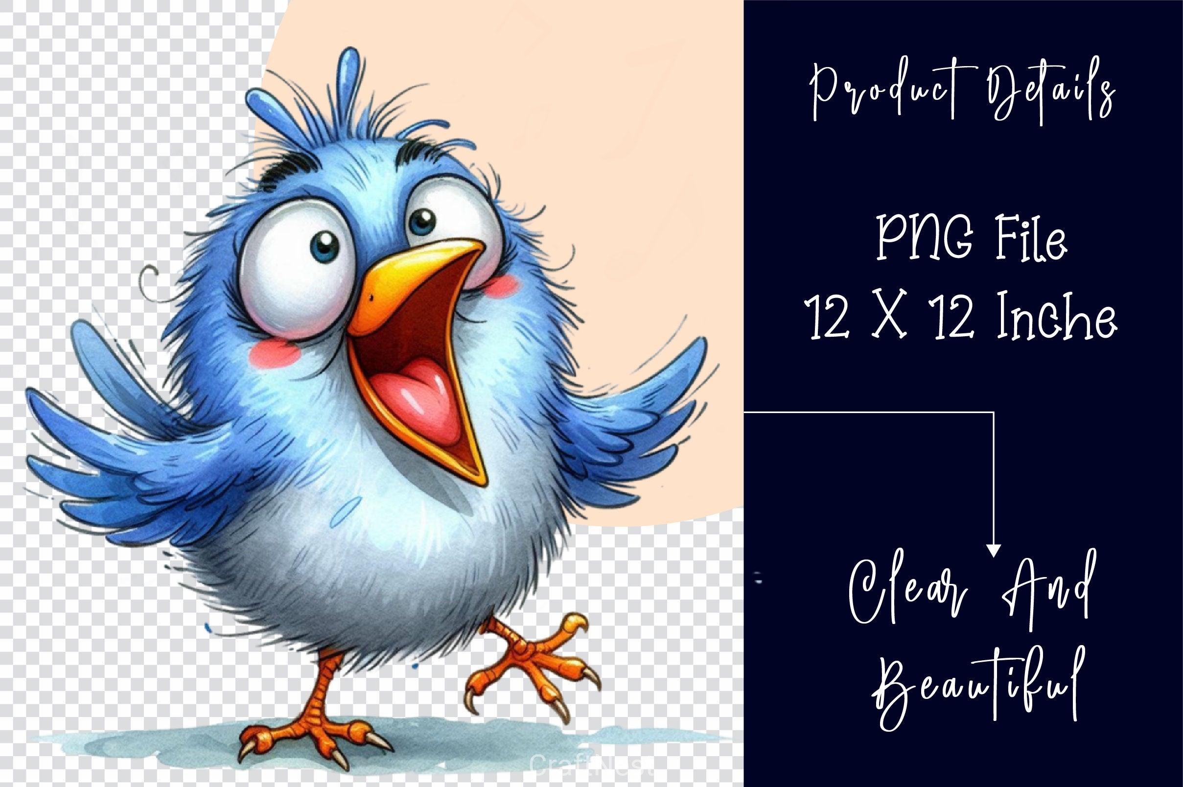 Crazy Funny Birds Clipart Bundle