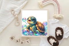 Baby Sea Turtle Corals Clipart Bundle - CraftNest - Digital Crafting and Art