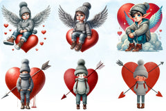 Valentine Cupid Boy Clipart Bundle - CraftNest - Digital Crafting and Art