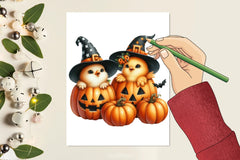 Halloween Chicken & Pumpkins Clipart Bundle - CraftNest - Digital Crafting and Art