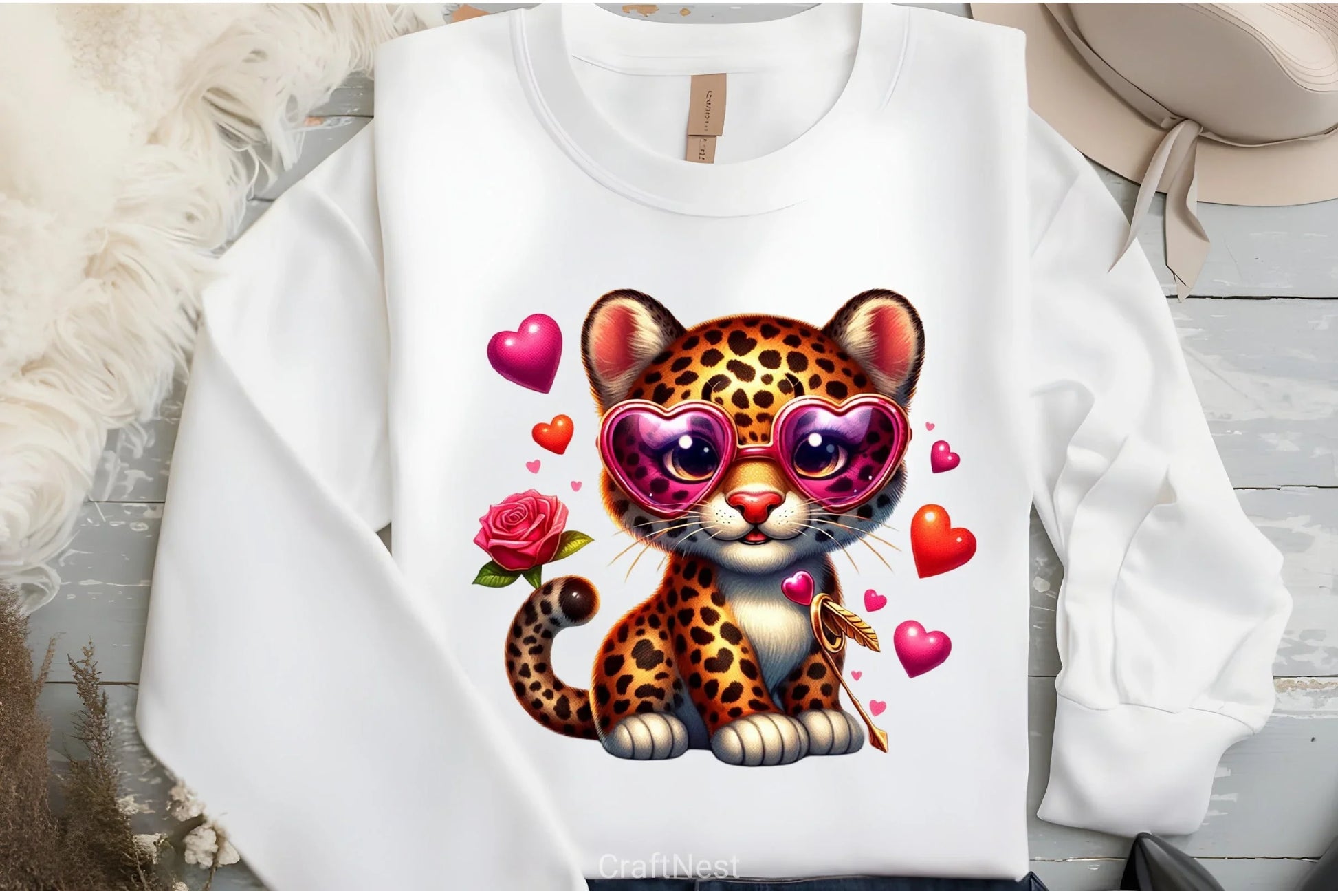 Valentine's Day Leopard Clipart Bundle - CraftNest - Digital Crafting and Art