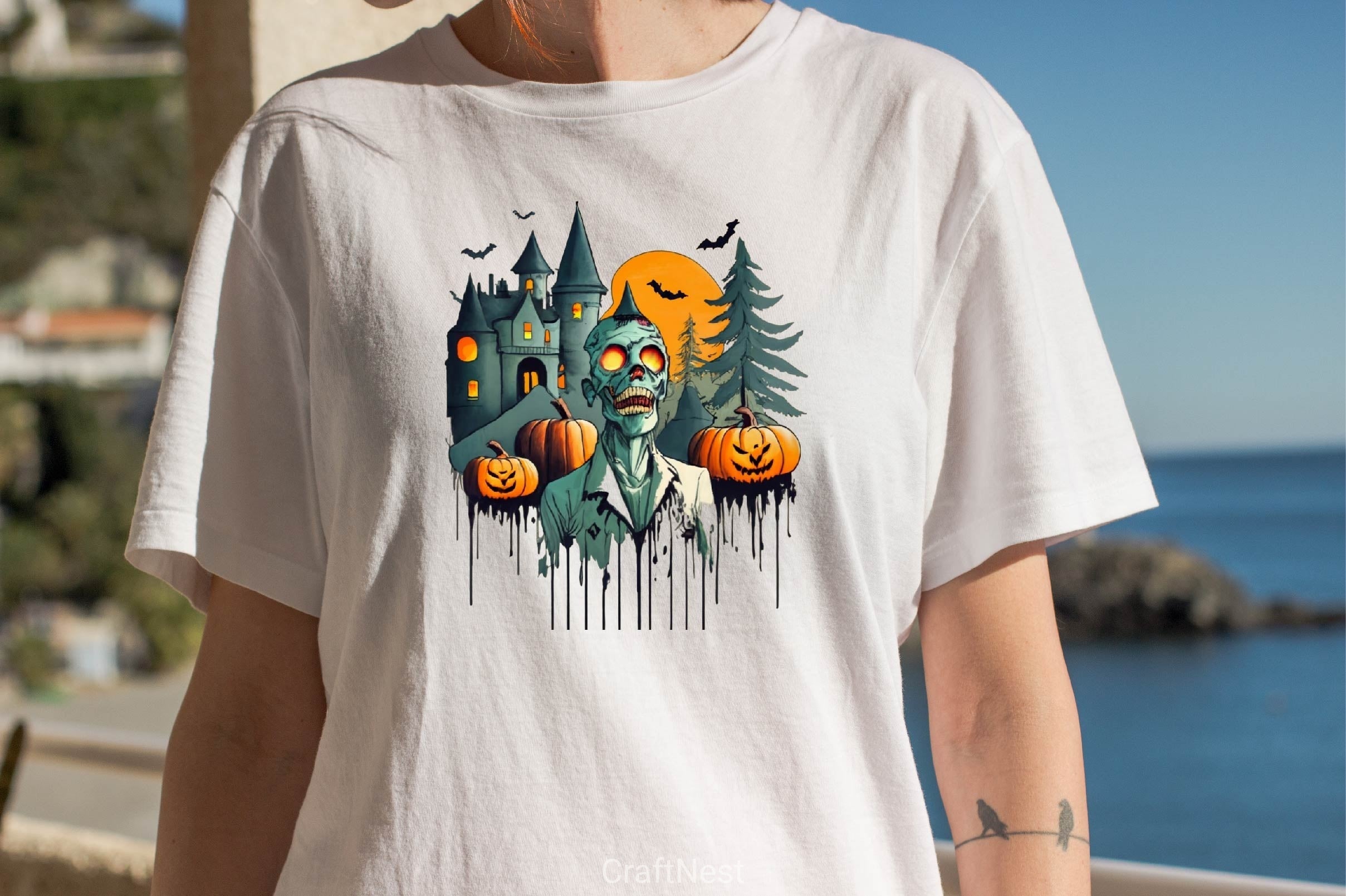 Halloween T Shirt Design Clipart Bundle