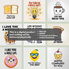 Valentine Puns Bundle Clipart - CraftNest - Digital Crafting and Art