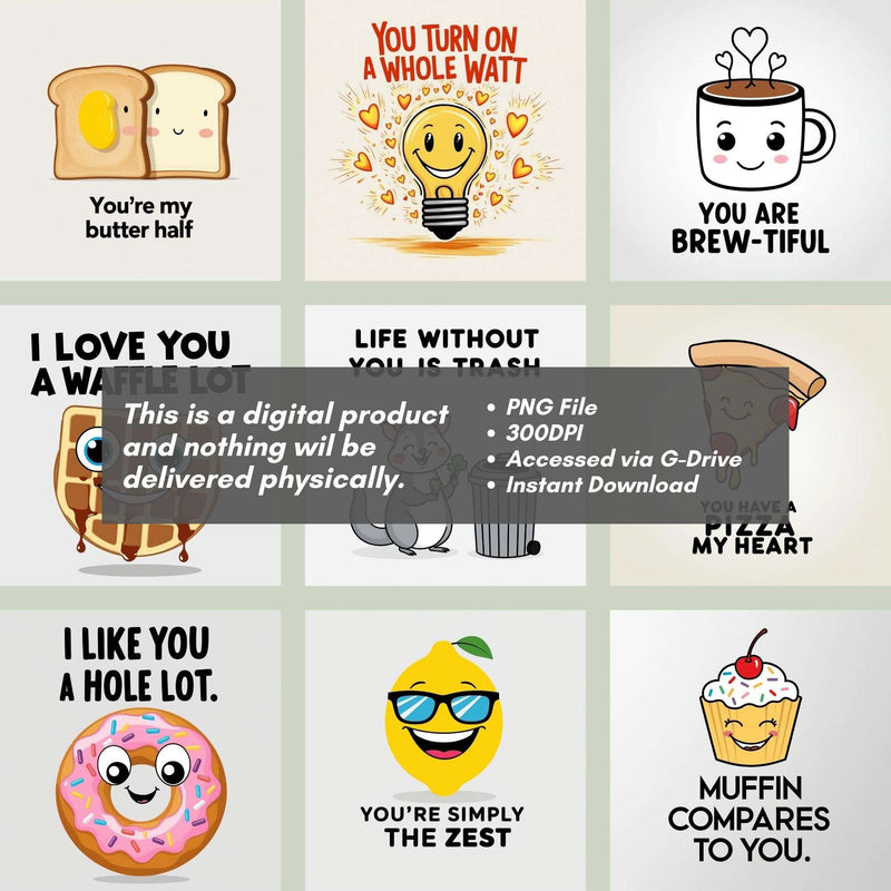 Valentine Puns Bundle Clipart - CraftNest - Digital Crafting and Art