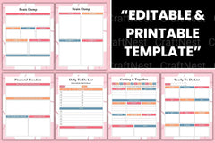 ADHD Brain Dump Worksheets for Focus and Organization - CraftNest - Digital Crafting and Art