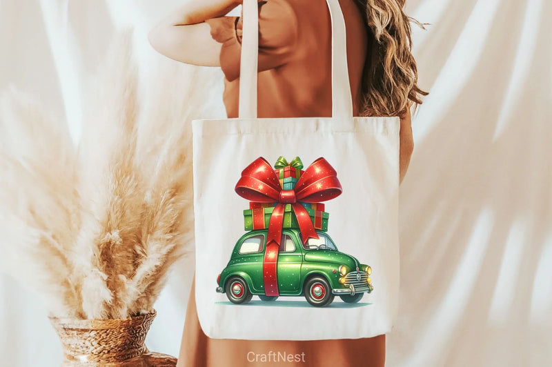 Christmas Car Clipart Bundle 1 - CraftNest - Digital Crafting and Art