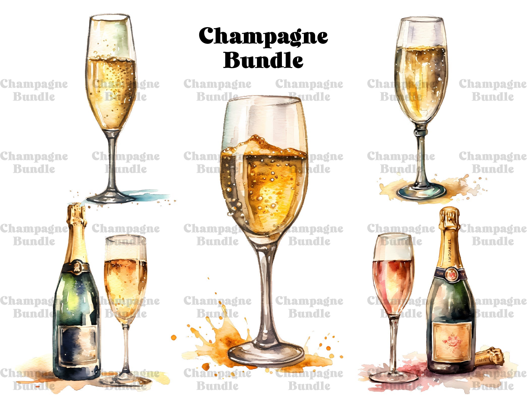 Champagne Clipart - CraftNest