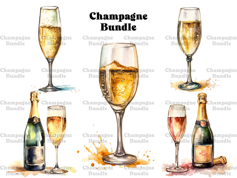 Champagne Clipart - CraftNest