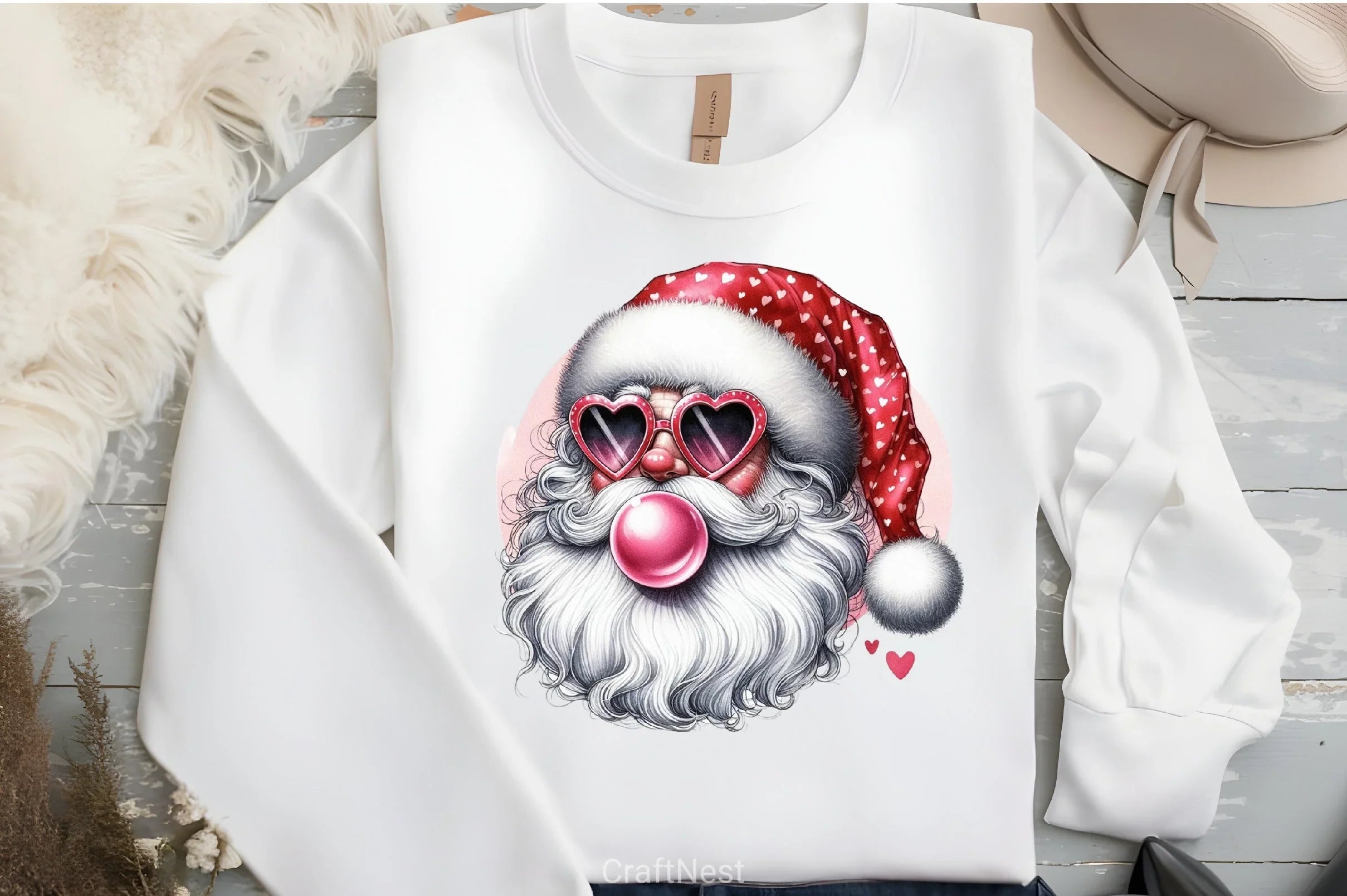 Retro Santa Bubble Clipart Bundle - CraftNest - Digital Crafting and Art