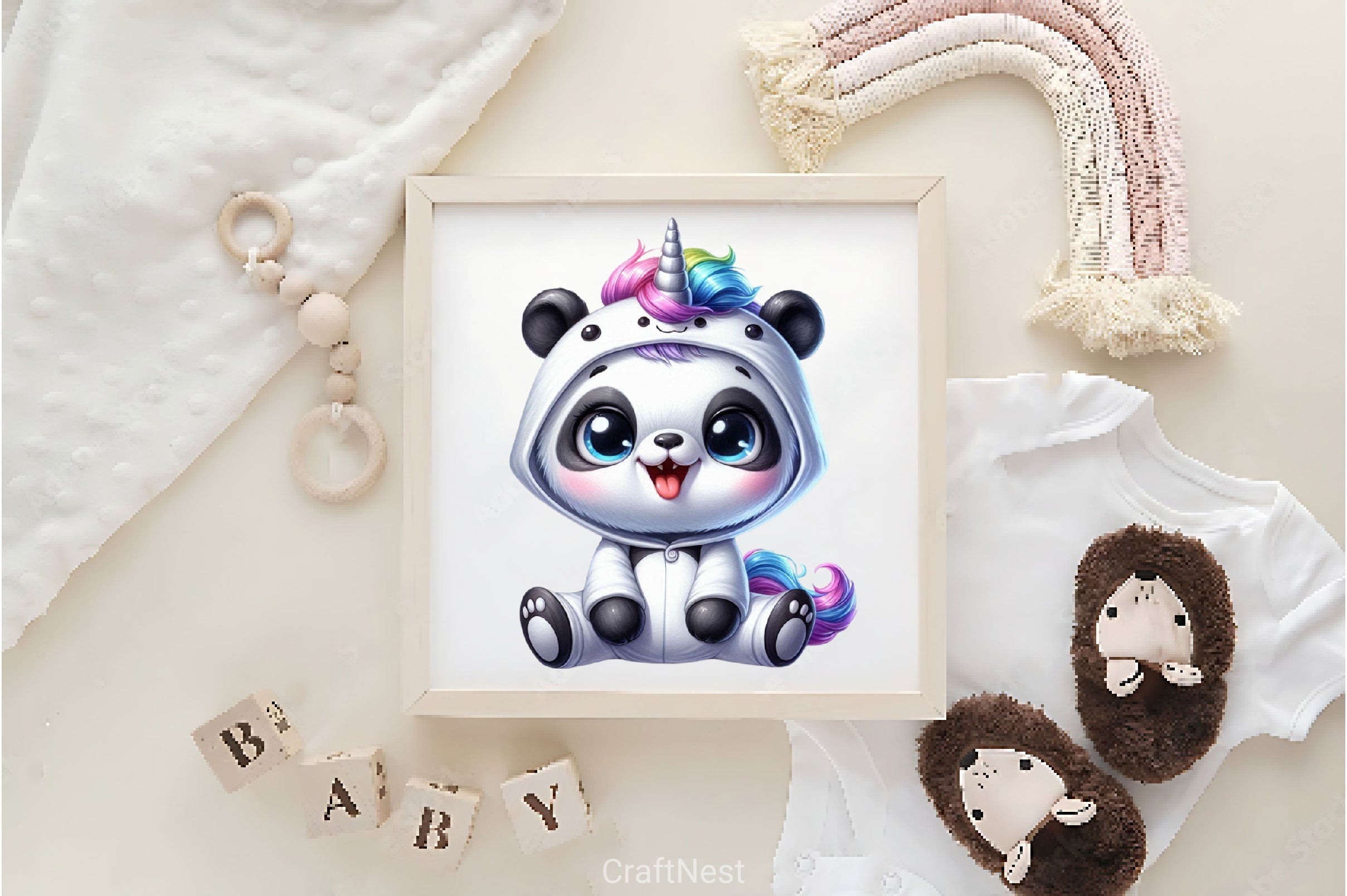 Unicorn Costume For Cute Animals Clipart Bundle