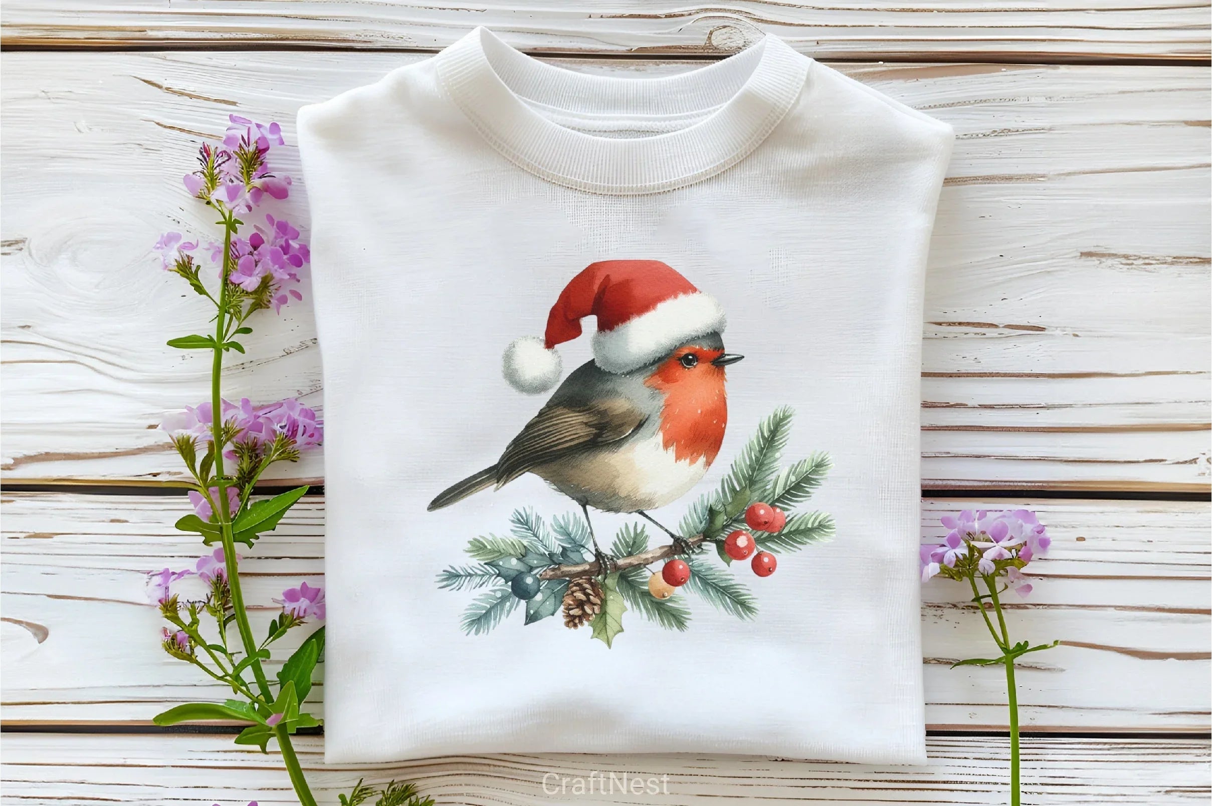 Robin Santa Bird Clipart Bundle - CraftNest - Digital Crafting and Art