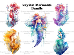 Crystal Mermaids Clipart - CraftNest
