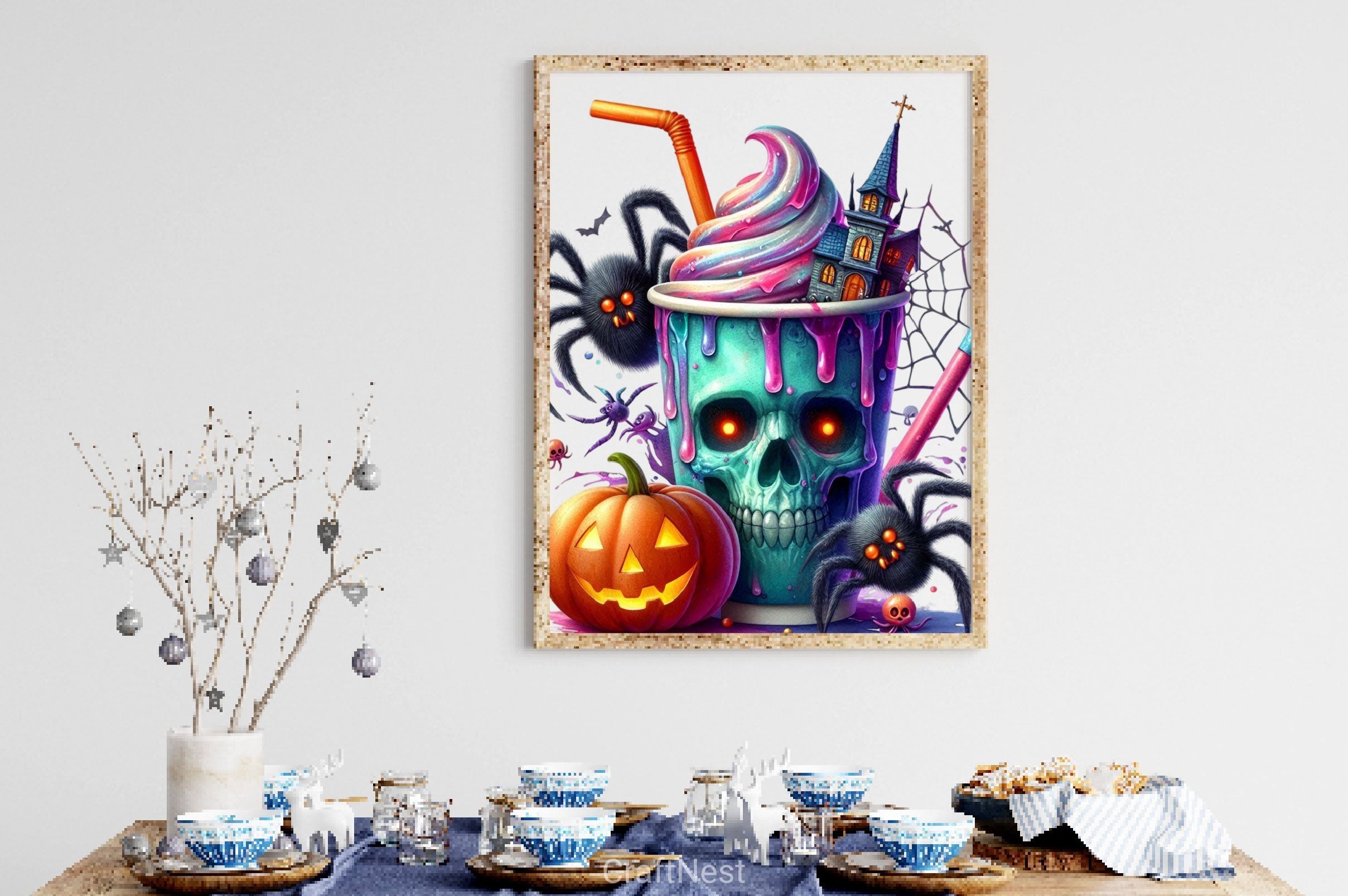 Halloween Coffee Cup Clipart Bundle 3