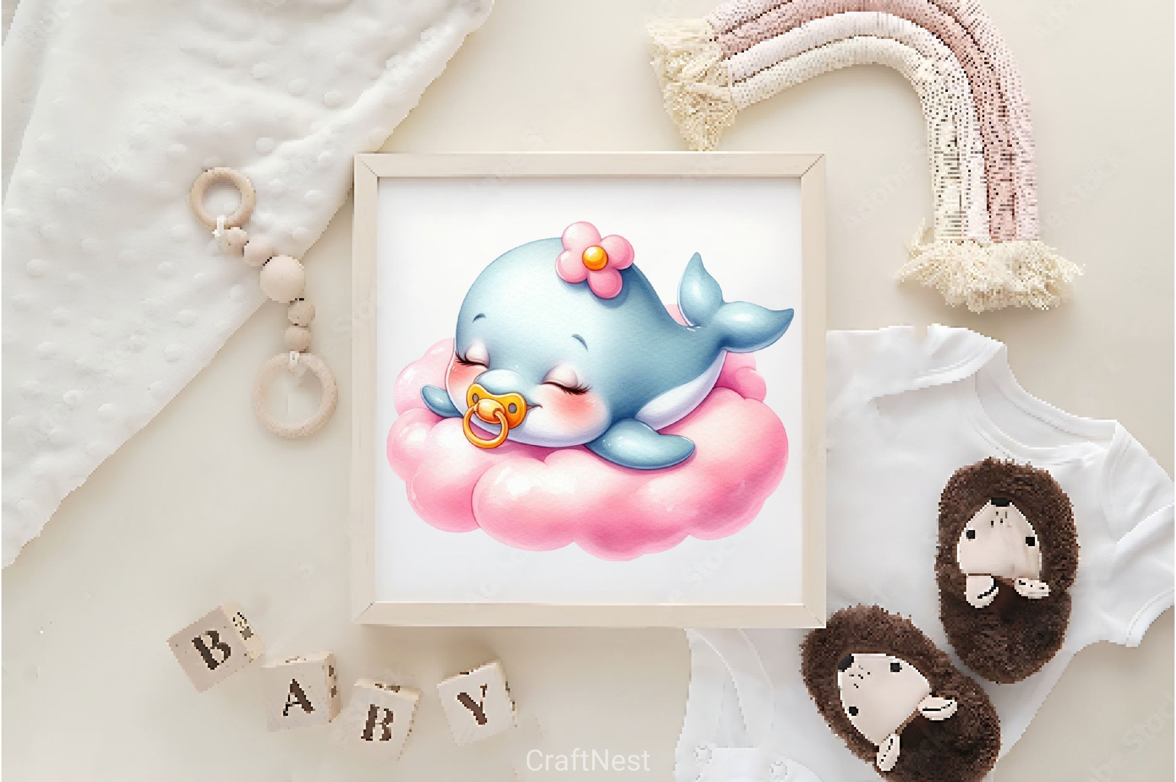Lovely Baby Animal Sleeping Clipart Bundle 2