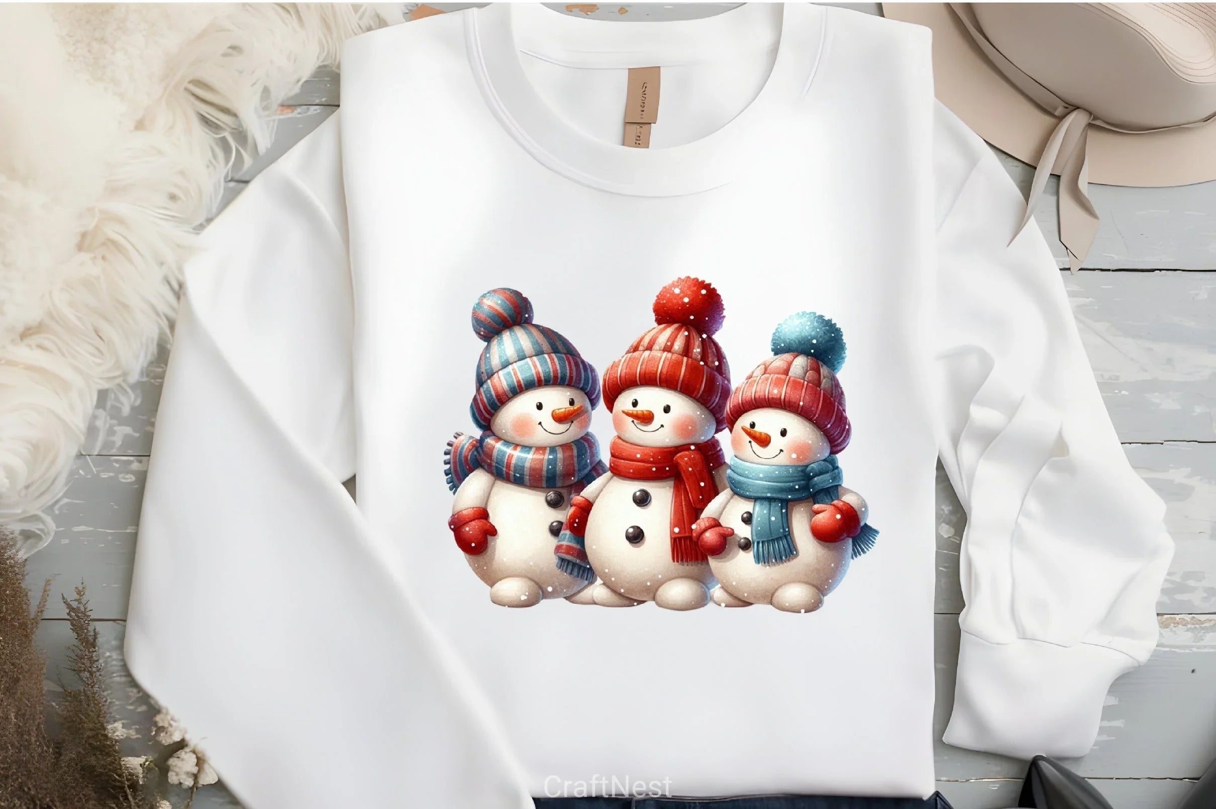 Cute Snowman Clipart Bundle - CraftNest - Digital Crafting and Art