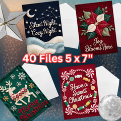 Christmas Cards Faux Yarn Clipart Bundle - CraftNest - Digital Crafting and Art