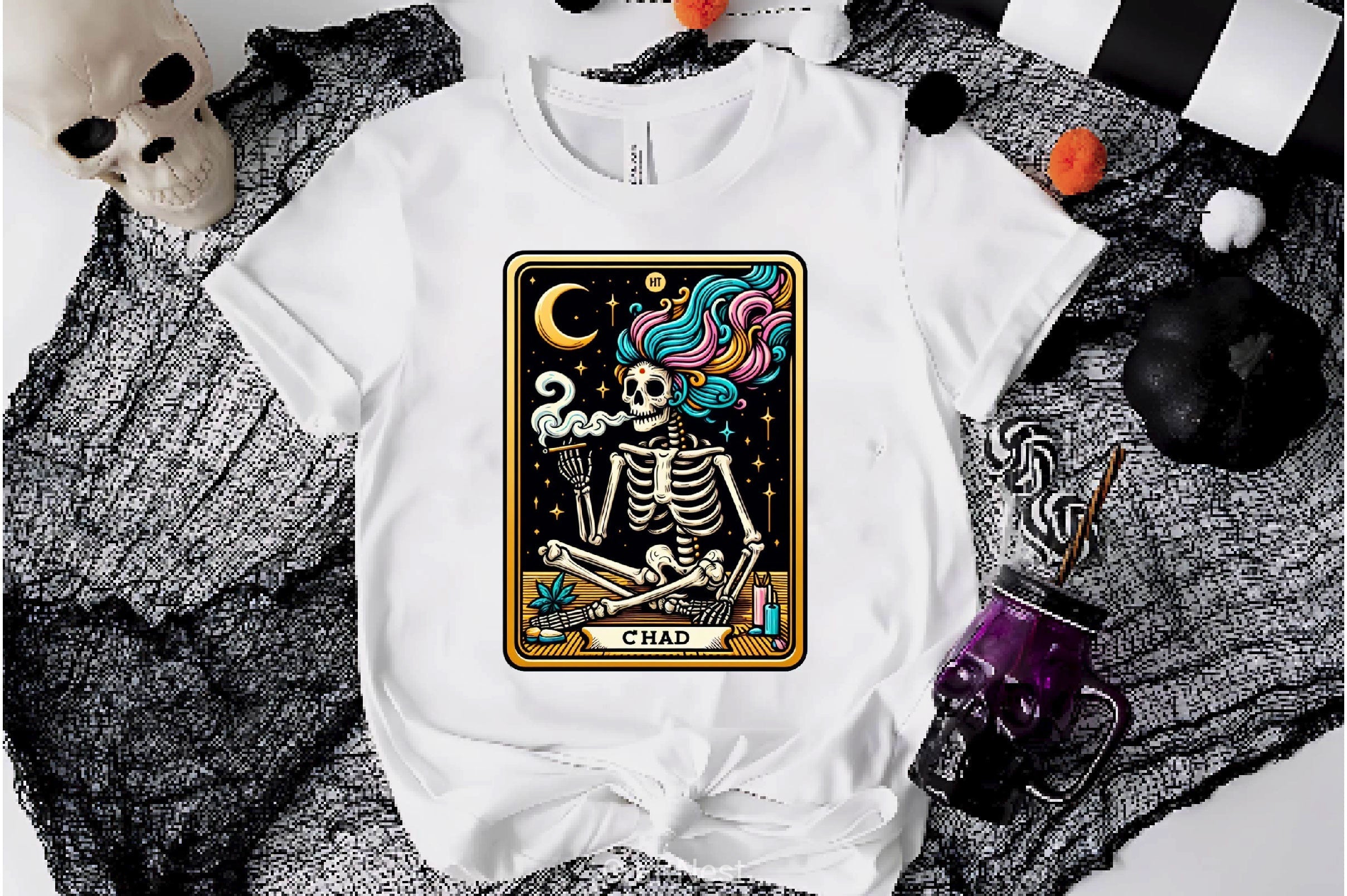 Cannabitch Funny Tarot Card Clipart Bundle