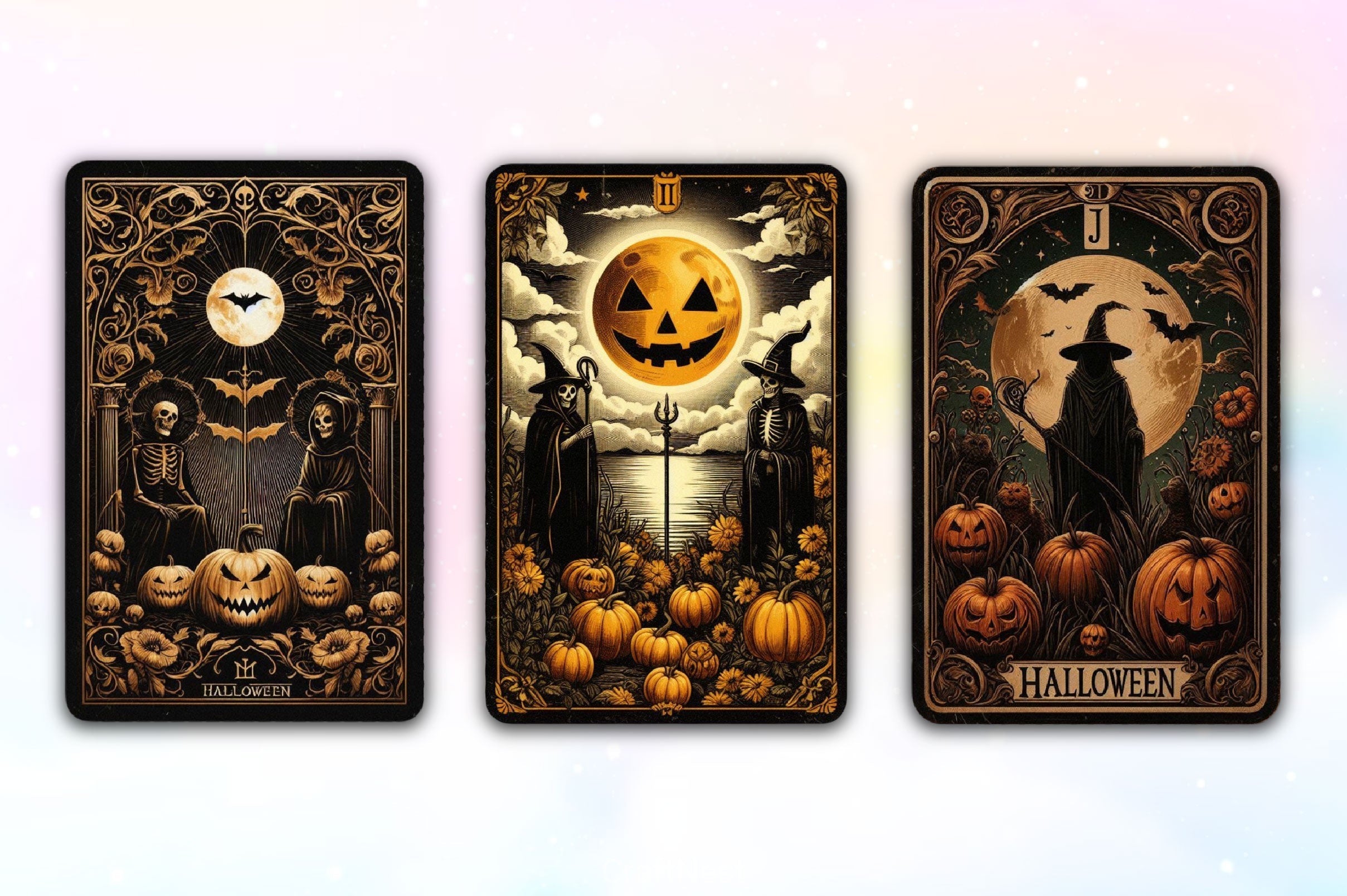 Halloween Tarot Card Clipart Bundle