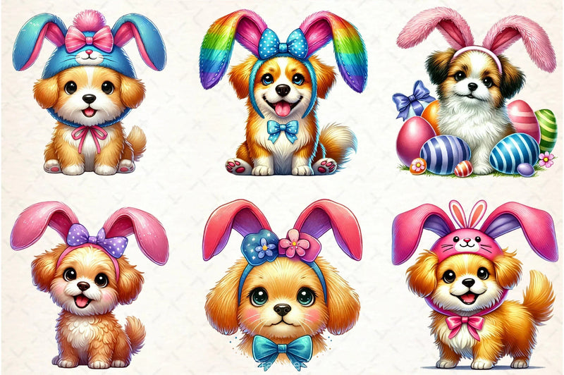 Easter Dogs Clipart Bundle - CraftNest - Digital Crafting and Art