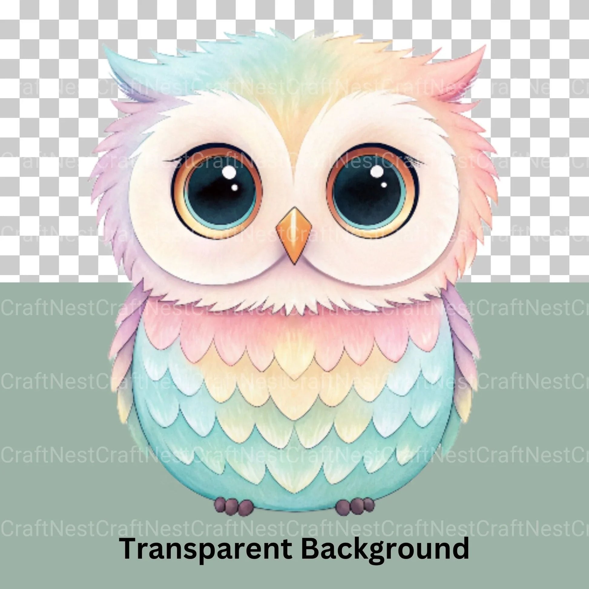 Pastel Owls Clipart Bundle - CraftNest - Digital Crafting and Art