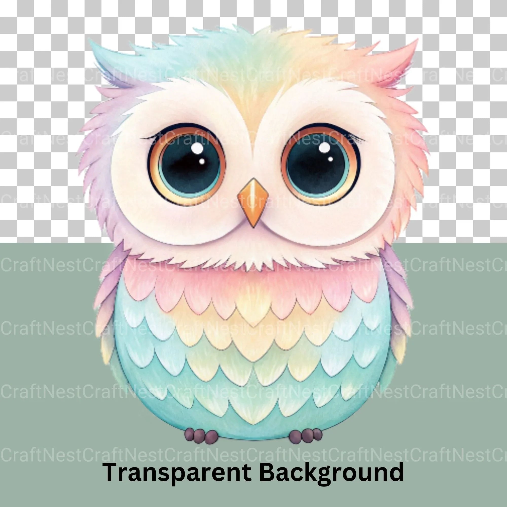 Pastel Owls Clipart Bundle - CraftNest - Digital Crafting and Art