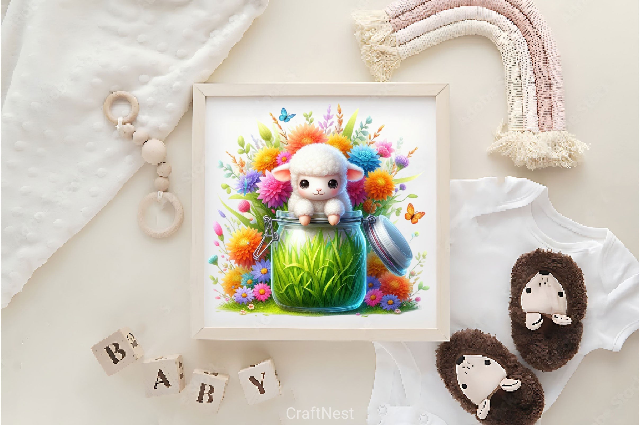 Cute Animals In Jar Clipart Bundle